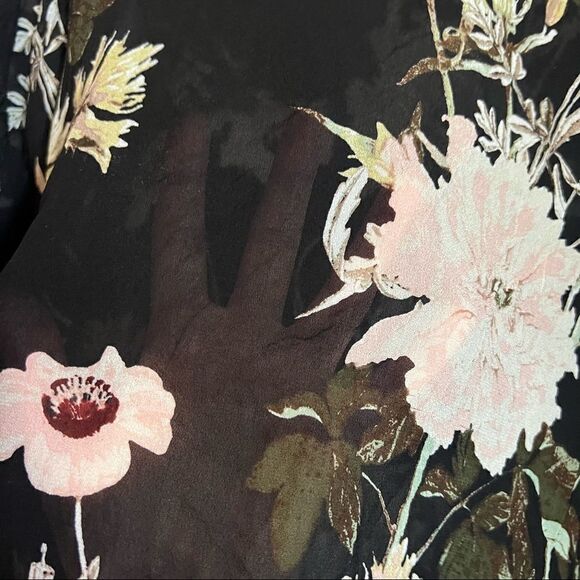 Lucky brand floral sheer long sleeve top‎ - Picture 7 of 14